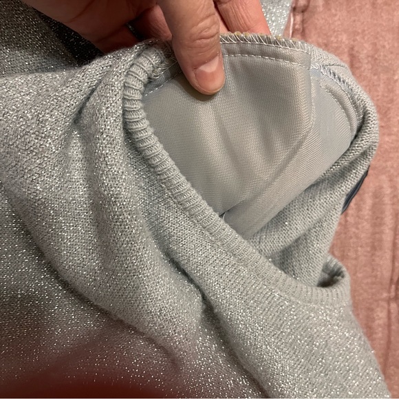 Norton McNaughton sparkly silver short sleeved 
Sweater - Picture 5 of 7